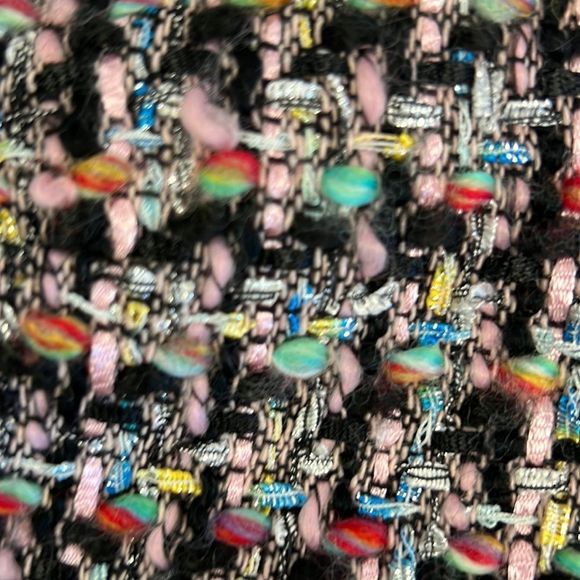 Lea & Viola Tweed Skater Mini Skirt, Size Large Pink Multi - Picture 13 of 13